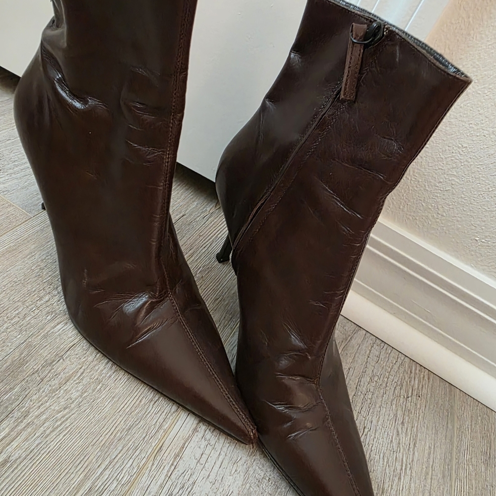 Elegant Brown Leather Boots